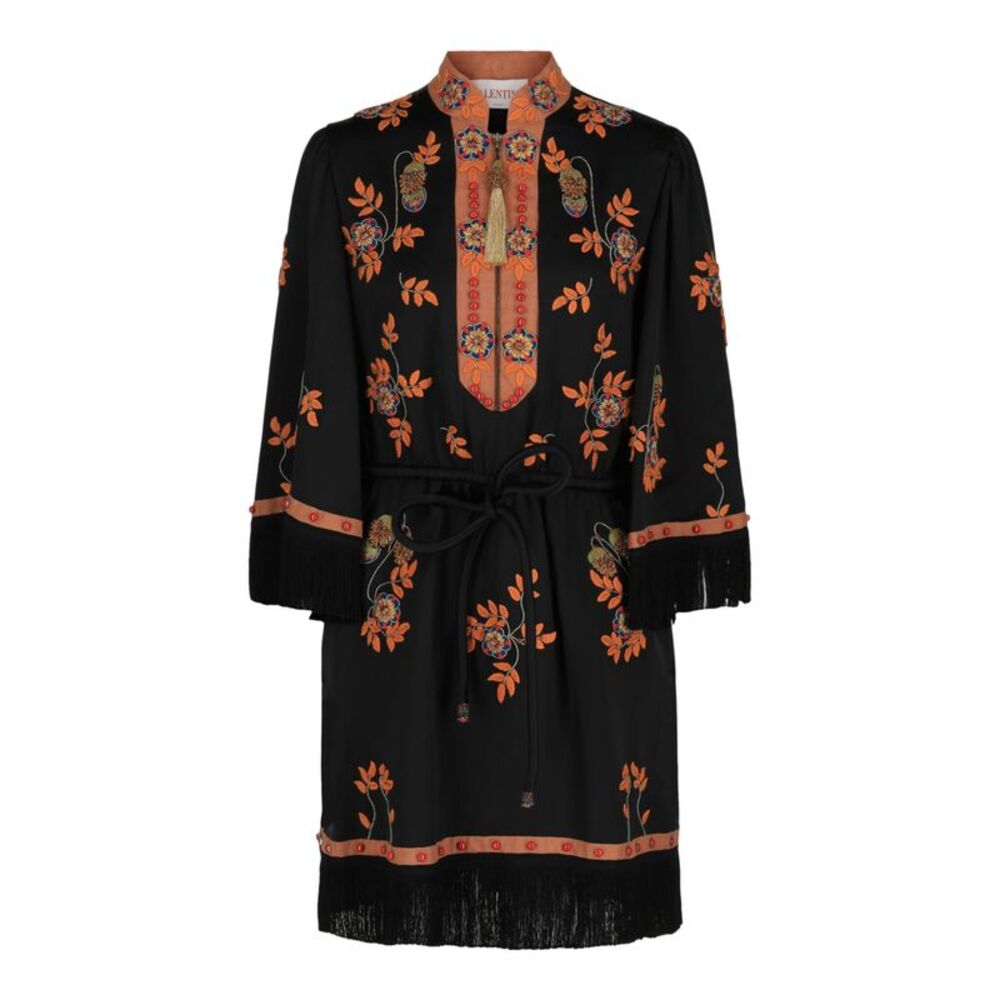 Valentino Embroidered Knee-Length Dress Multi Womens